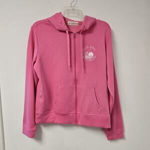 Ocean Drive Sweatshirt XL Womens Hooded Full Zip Outer Banks North Carolina Pink